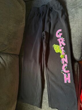 Black Grinch Graphic Pajama Pants - Cozy Holiday Lounge Wear